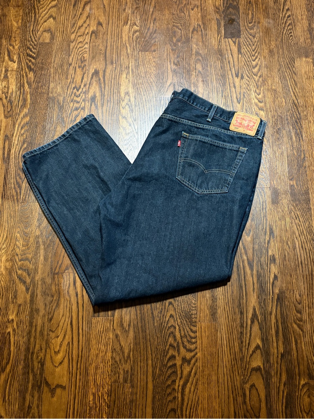 Men's Levi's 559 Relaxed Straight Fit Jeans Big & Tall 100% Cotton 52x34 Indigo
